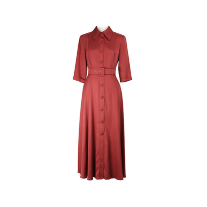 COMING SOON Ascot Dress - Rust